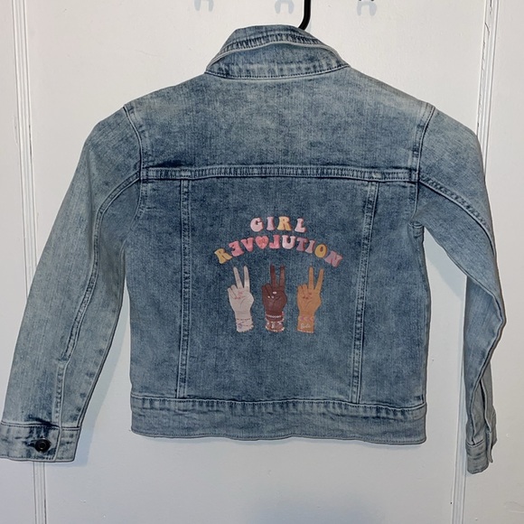 Barbie Other - Barbie Jean denim jacket with Girl Revolution